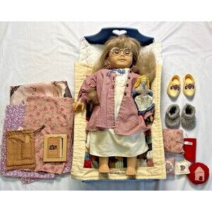 Pleasant Company American Girl Kirsten Larson Doll Lot with Bed and Accessories